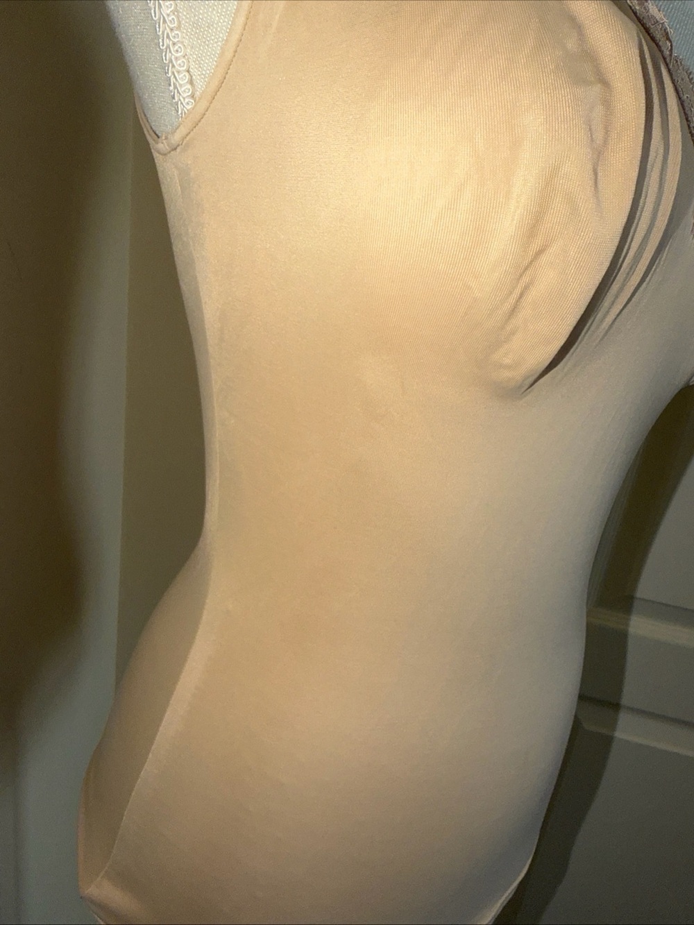 Sweet Nothings Womens 2XL Beige Lace Trim Camisole Tank Top Slip - Picture 4 of 9